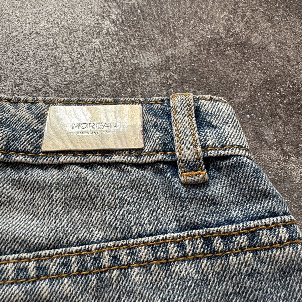 Morgan De Toi Morgan de Toi Vintage Sexy Y2K Asymmetric Denim Mini Skirt Size 27" / US 4 / IT 40 - 8 Thumbnail