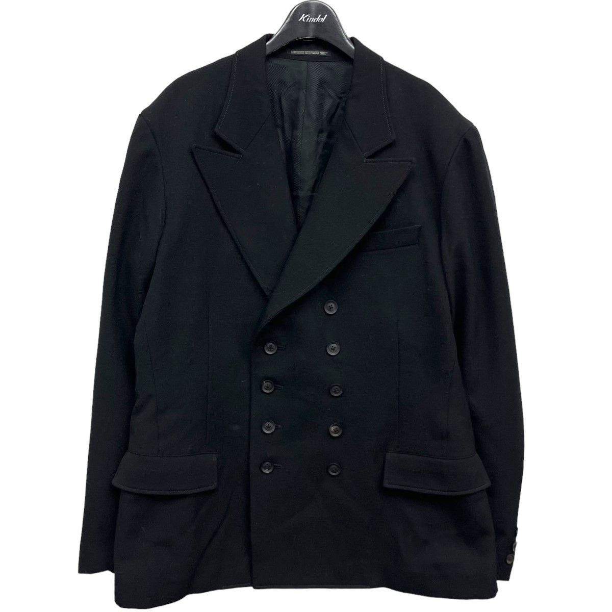 image of Yohji Yamamoto Pour Homme Wool Tailored Jacket in Black, Men's (Size Large)