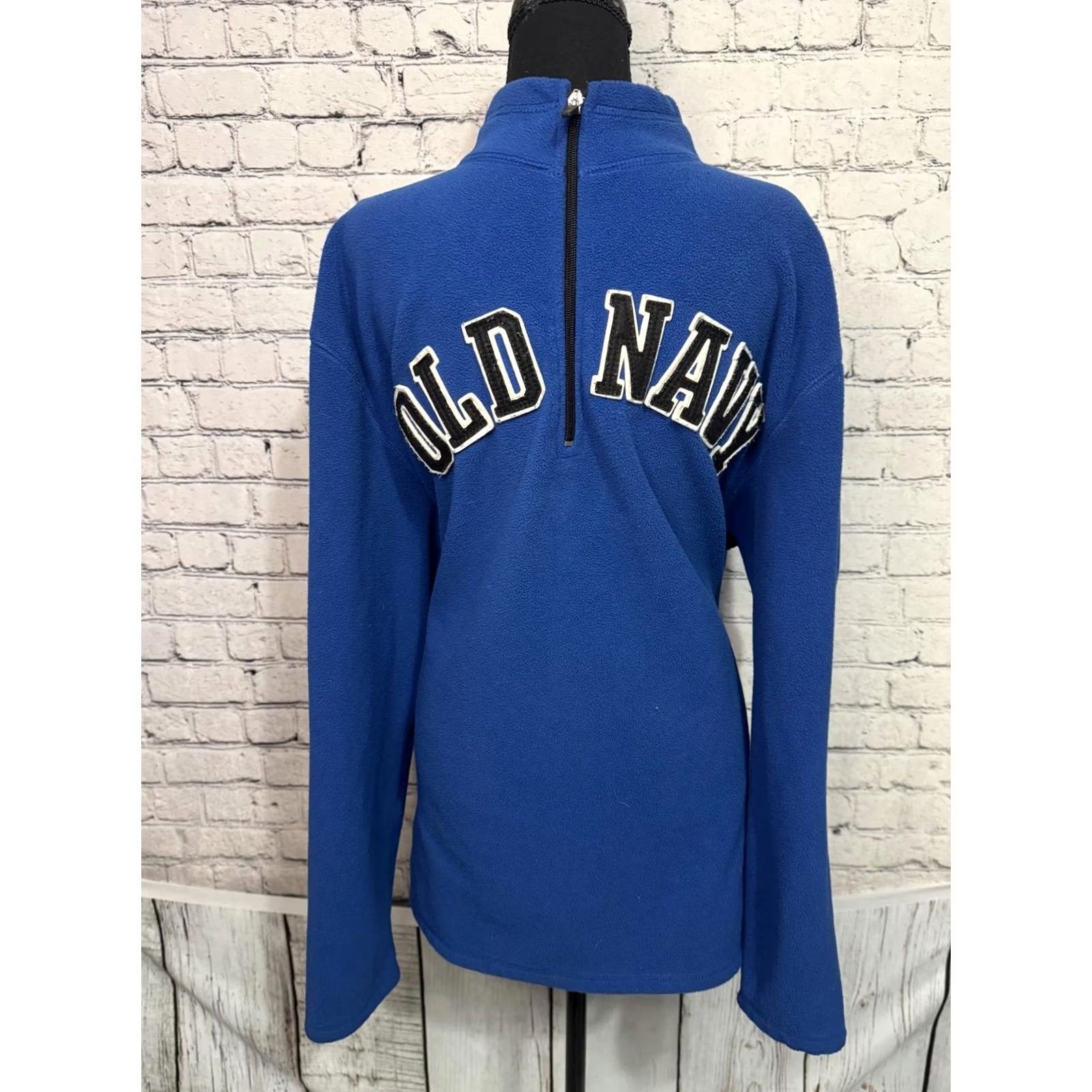 Old Navy VINTAGE Old Navy Men’s Blue Fleece Quarter-Zip Pullover Jacket XL Size US XL / EU 56 / 4 - 5 Thumbnail
