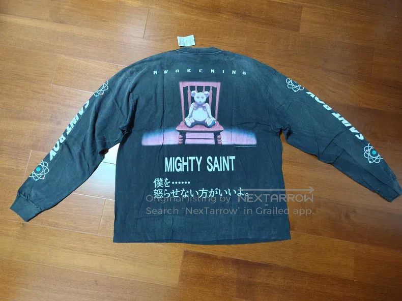 Saint Michael Saint Michael Retro Distressed Destroyed Short Sleeve T-sh Size US XL / EU 56 / 4 - 6 Thumbnail