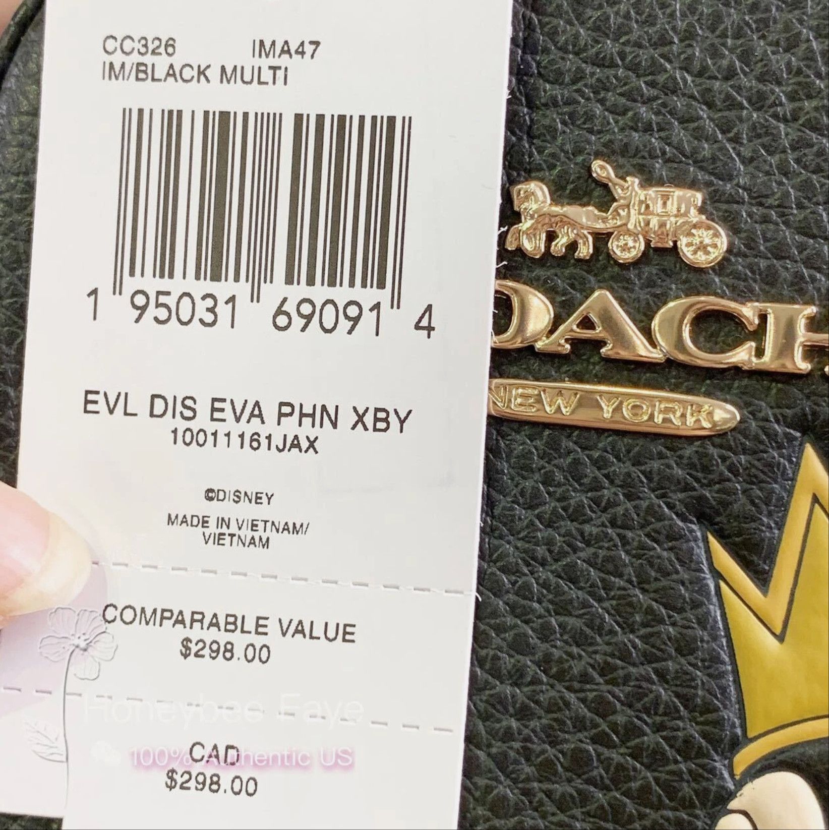 Coach Disney X Coach Eva Phone Crossbody With Evil Queen Motif Size ONE SIZE - 8 Thumbnail