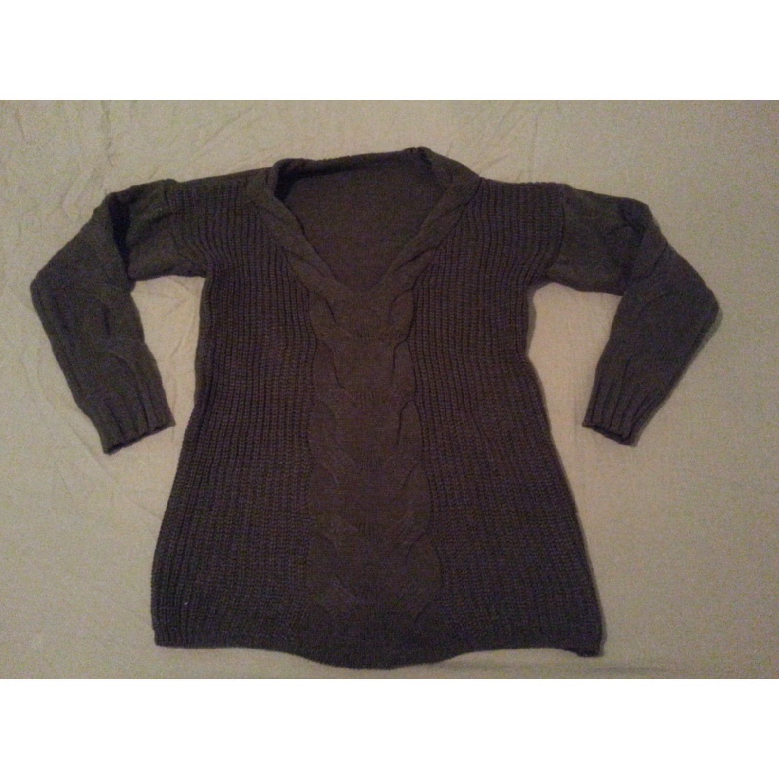 Vintage Womens Sweater M Medium Olive Green Cotton Sweater Womens M Olive Green Cotton Size M / US 6-8 / IT 42-44 - 2 Thumbnail