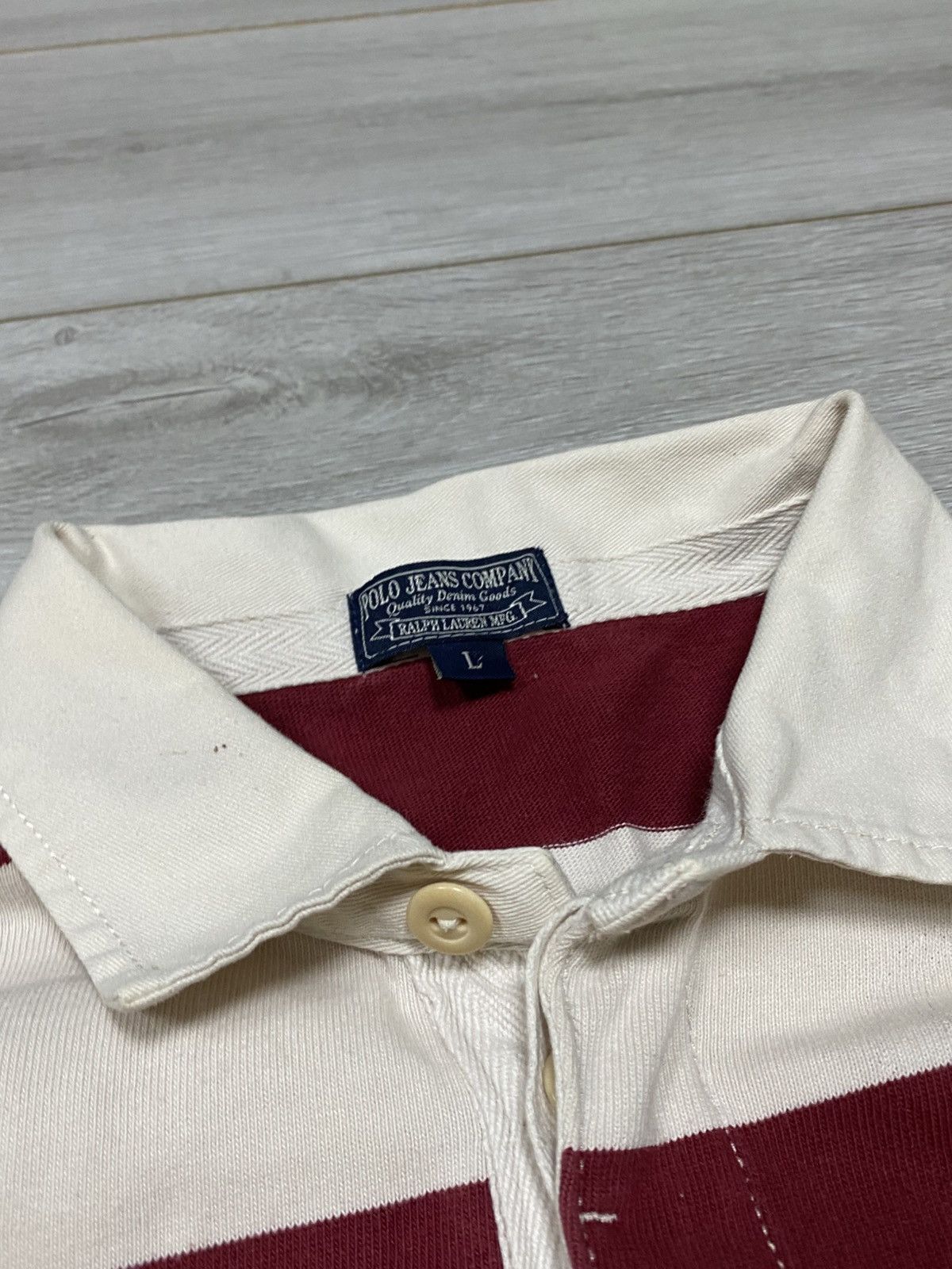 Rugby Ralph Lauren Vintage USA 🇺🇸 flag Polo Ralph Lauren Rugby sleeve striped Size L / US 10 / IT 46 - 5 Thumbnail