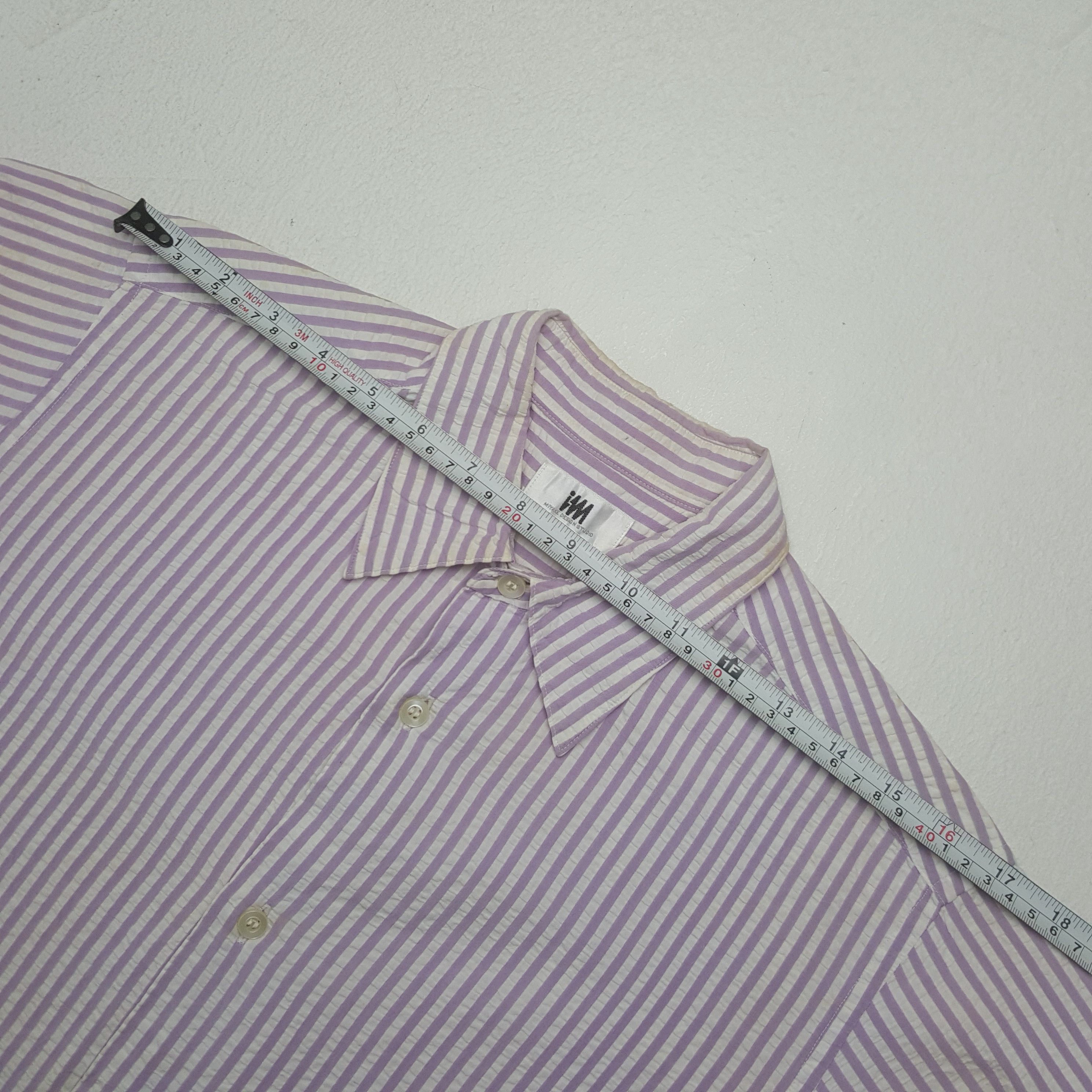Issey Miyake × Japanese Brand × Vintage Vintage Issey Miyake Striped Button Up Shirt Size US S / EU 44-46 / 1 - 5 Thumbnail