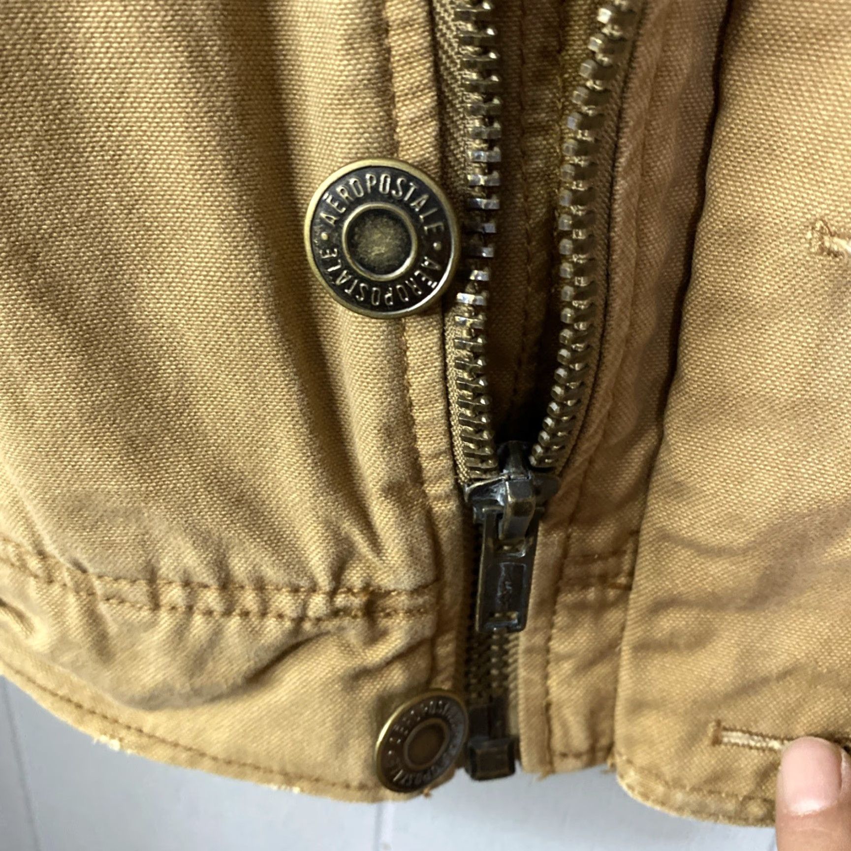 Aeropostale VINTAGE Aeropostale Saddle Brown Cowboy Jacket Sherpa Collar Plaid Flannel Lined S Jacket Men Regular Brown 90s City College USA Mens Size US S / EU 44-46 / 1 - 6 Thumbnail