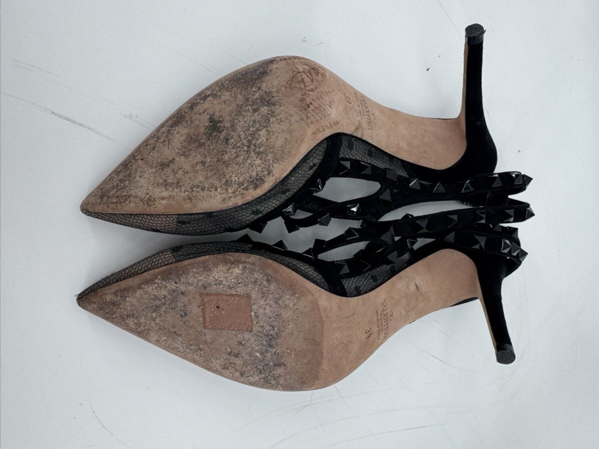 Valentino Valentino Garavani Rockstud Mesh Caged Pointy Toe Pump 39 Size US 9 / IT 39 - 5 Thumbnail