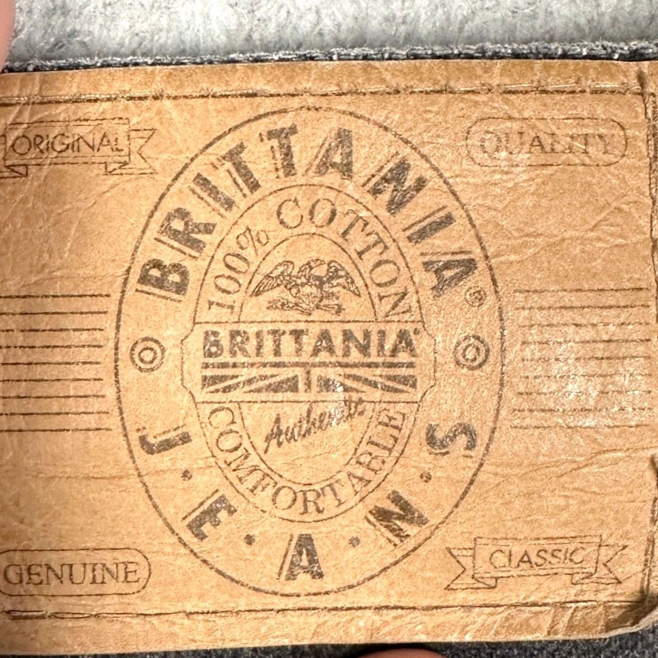 Vintage VINTAGE Brittania Jeans Mens 36X30 Gray Relaxed Straight 5 Pocket EUC Size US 36 / EU 52 - 4 Thumbnail