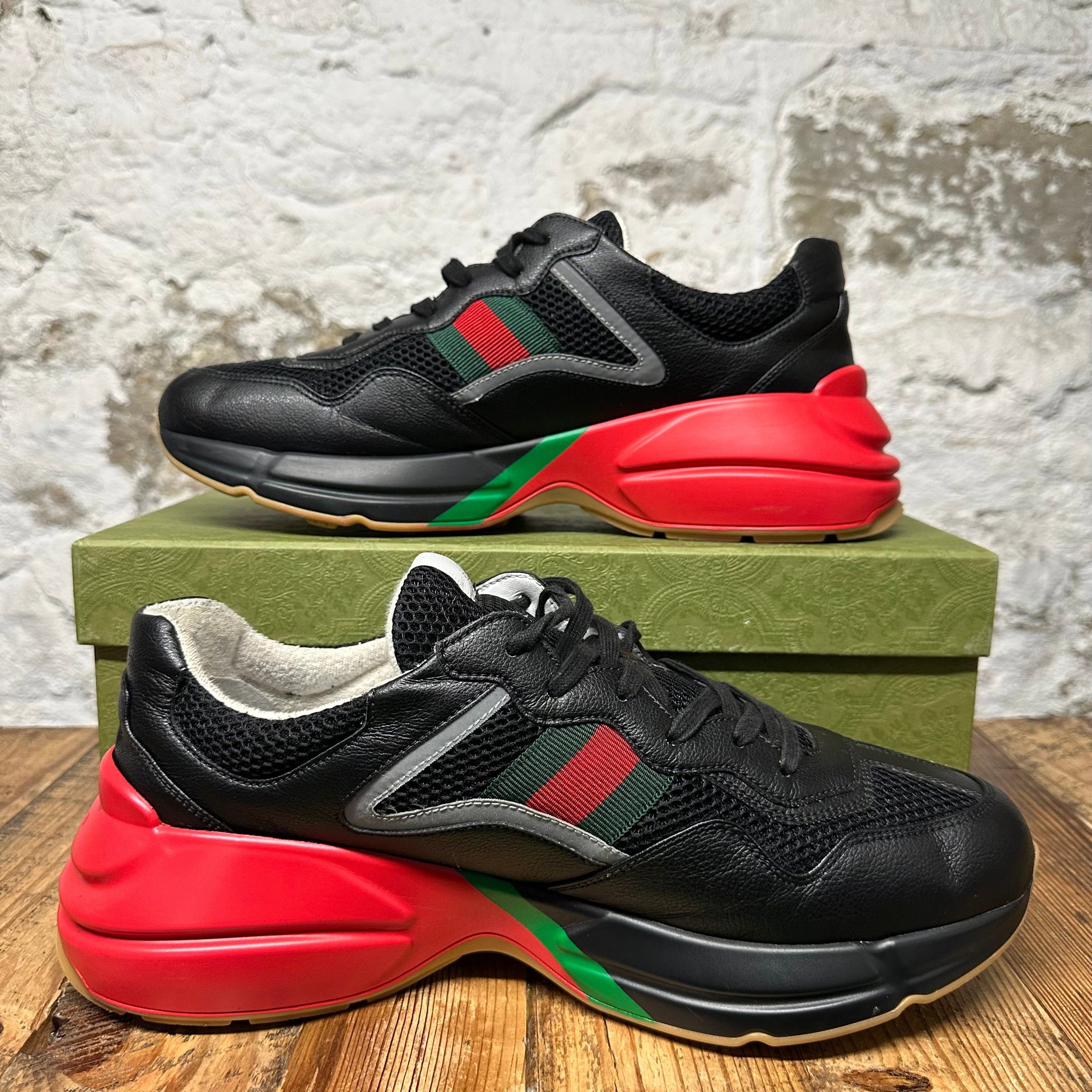 Gucci Gucci Rhyton Black Red Green Sneaker Sz 12.5 Size US 12.5 / EU 45-46 - 2 Thumbnail