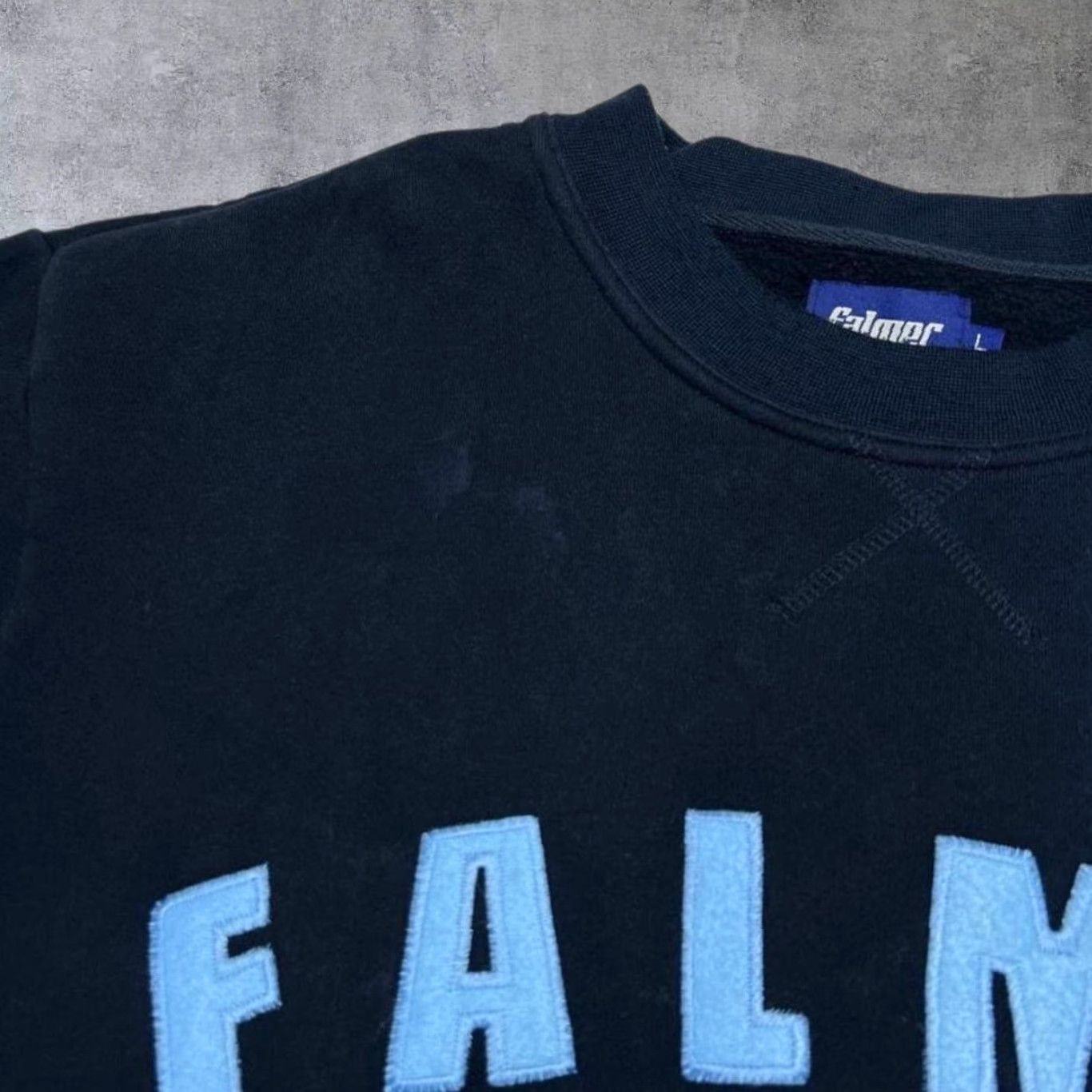 Vintage VINTAGE Falmer Embroidered Big Spellout Navy Blue Crewneck Sweatshirt Large XL Shirt Mens Costume 90s Size US L / EU 52-54 / 3 - 3 Thumbnail
