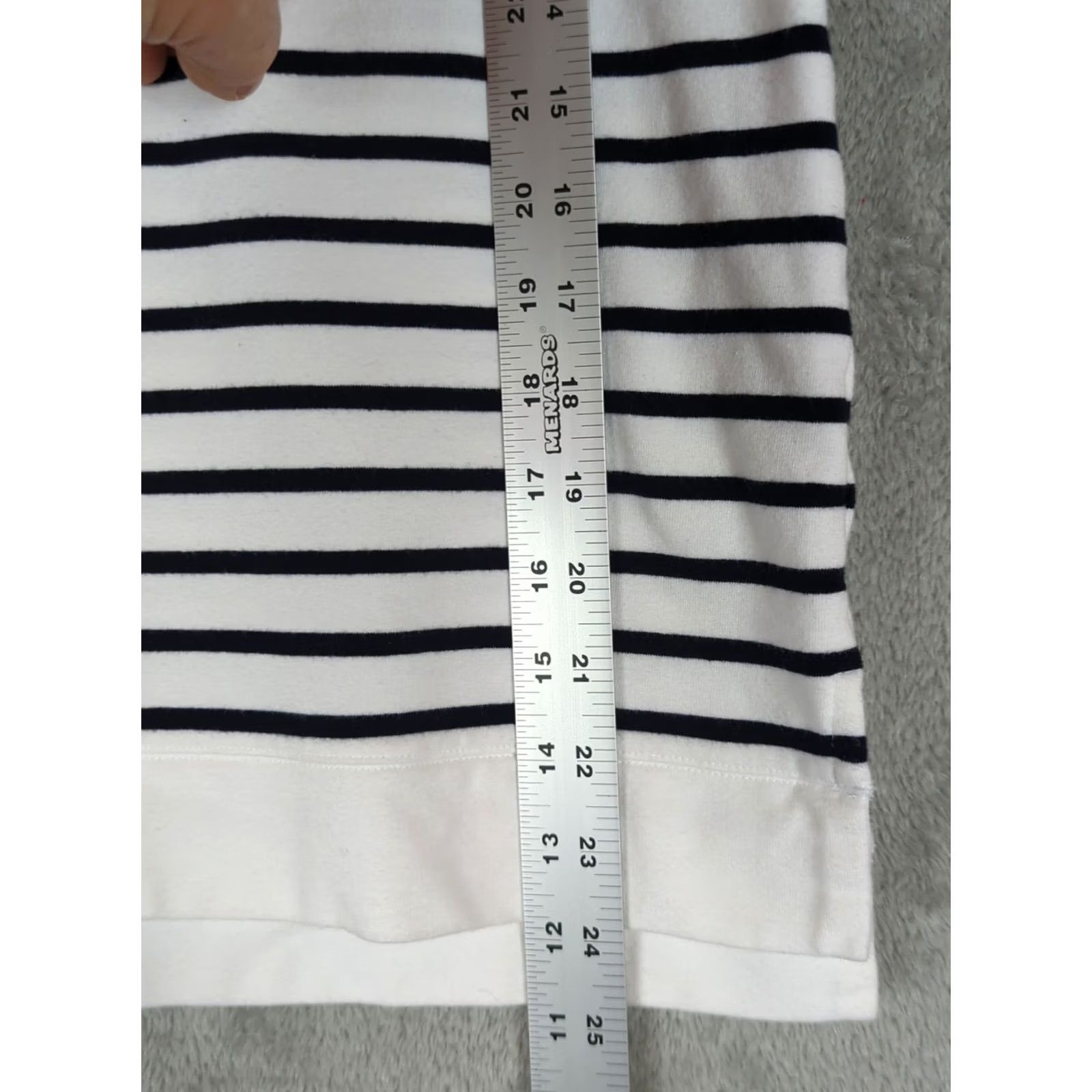 Talbots Talbots Womens Top S Navy White Striped Long Sleeve Pullover Shirt Nautical Casual Size S / US 4 / IT 40 - 7 Thumbnail