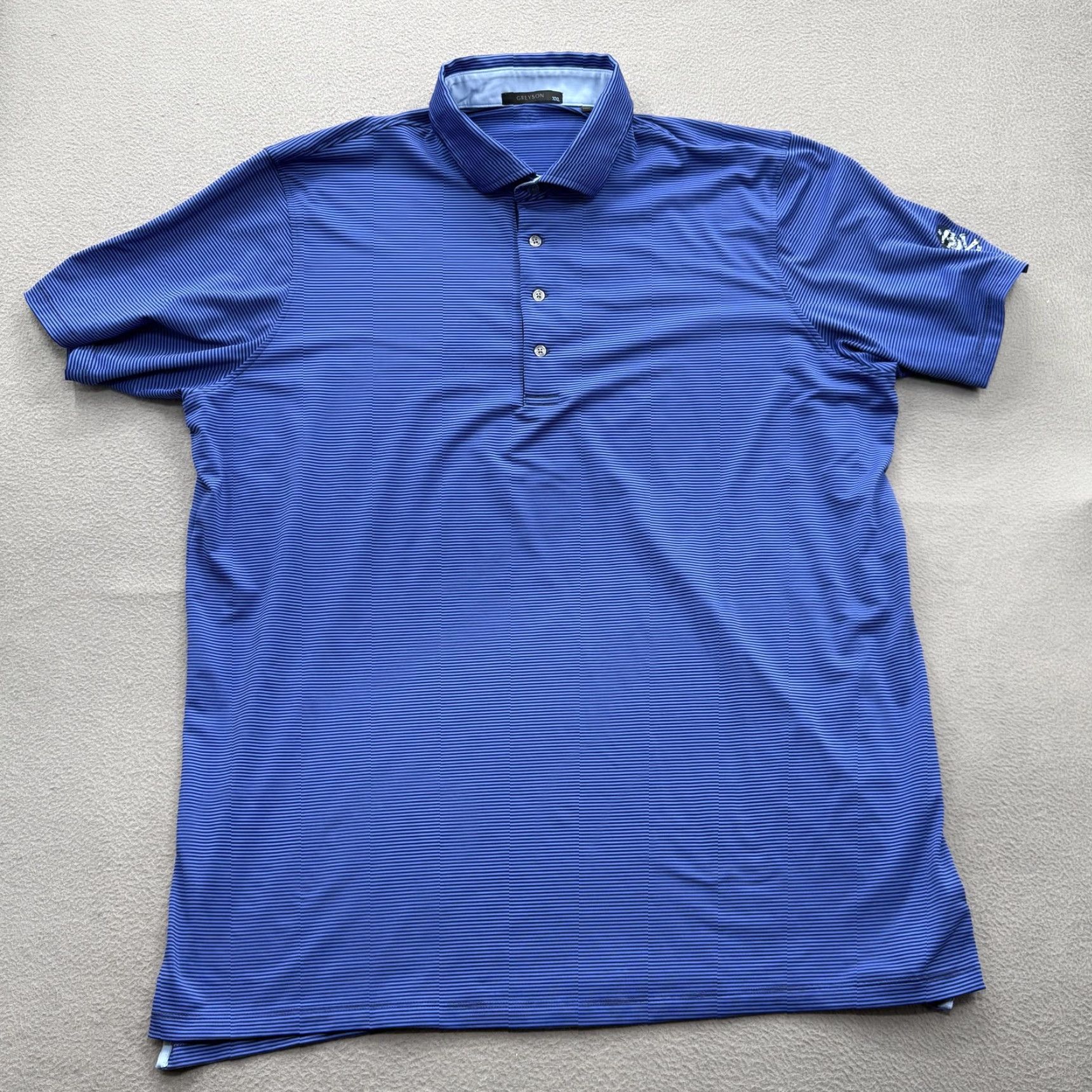 Vintage Greyson Polo Shirt Mens 2XL Blue Striped Golf Performance Stretch Polo Shirt Mens 2XL Blue Striped Golfing Performance Stretch Size US XXL / EU 58 / 5 - 2 Thumbnail