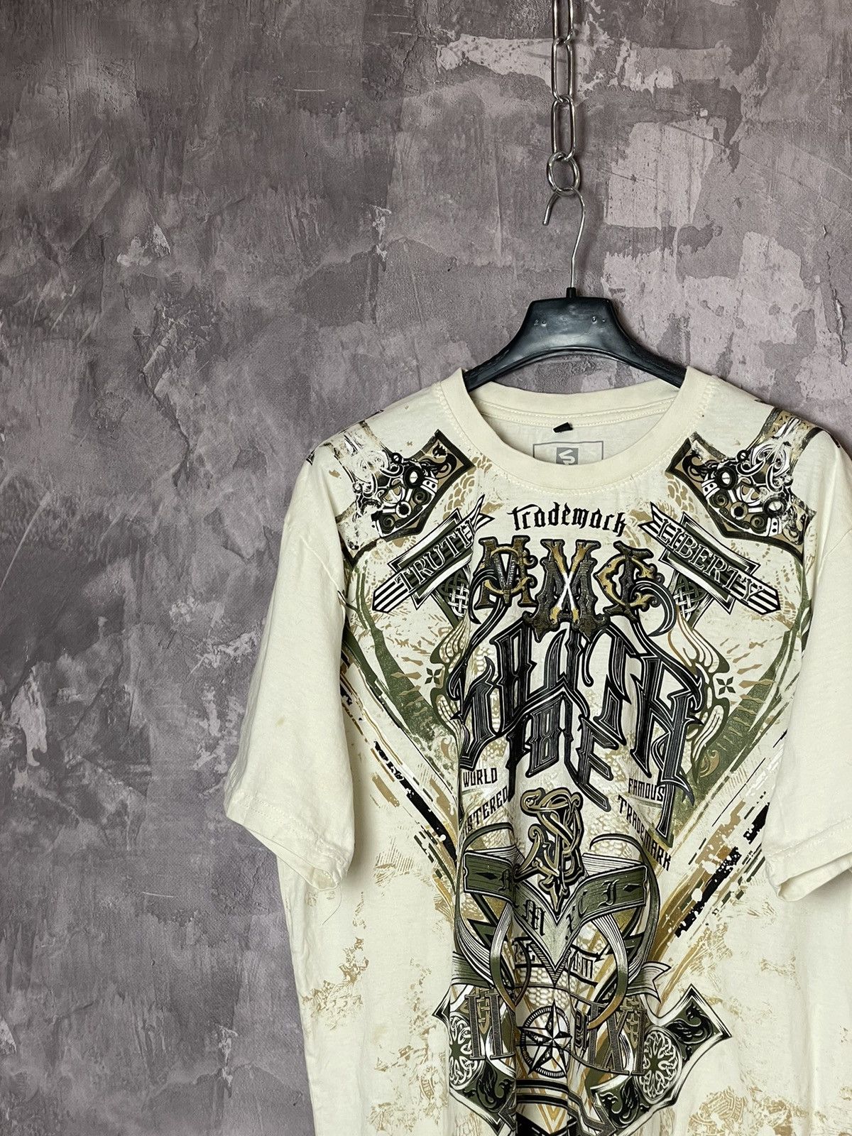 Affliction × Vintage Crazy Vintage Y2K Southpole Cybergoth t shirt Size US XL / EU 56 / 4 - 4 Thumbnail