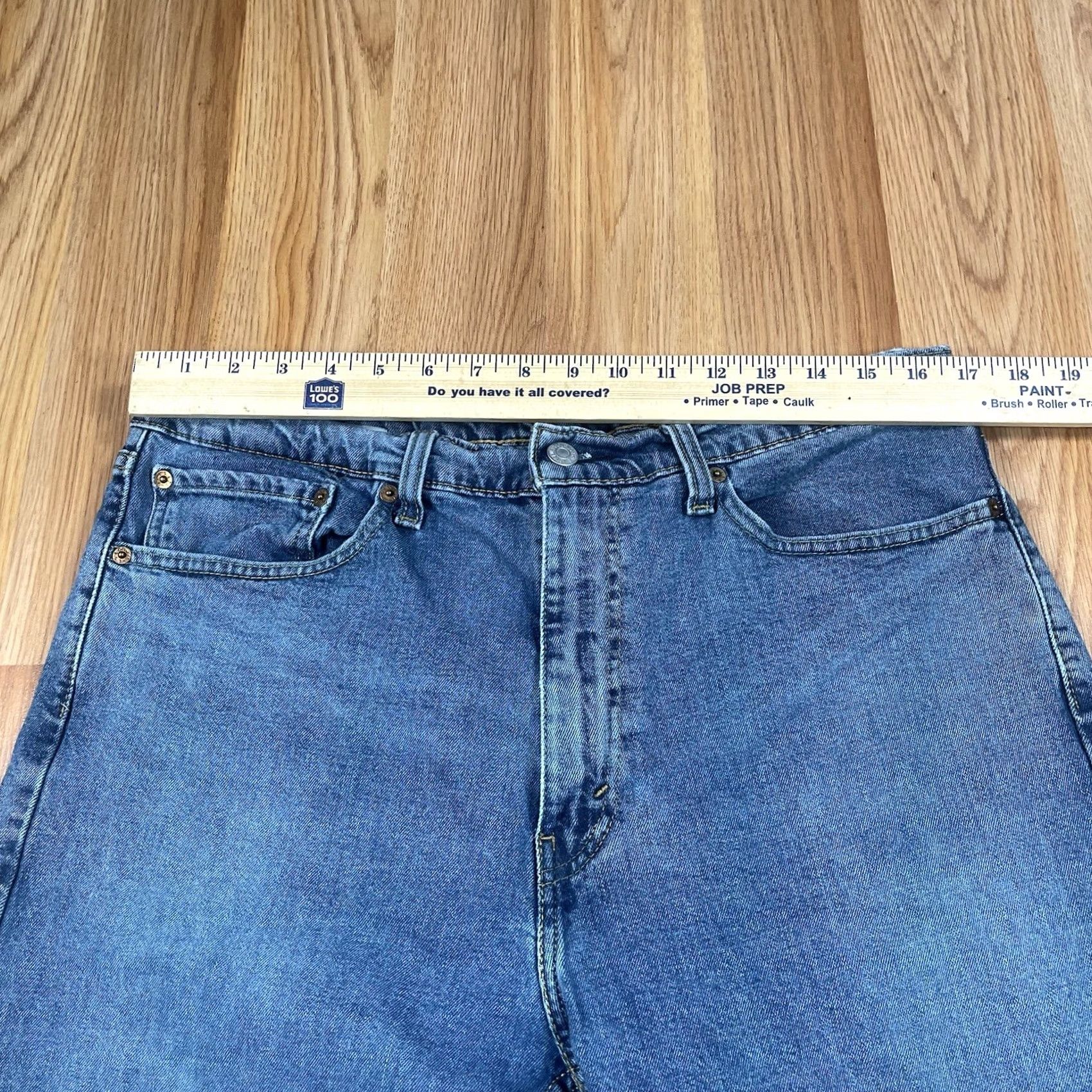 Levi's LEVI'S 505 Straight Leg Jeans Mens 36Wx32L Blue Strauss Stretch Denim Pants Size US 36 / EU 52 - 3 Thumbnail