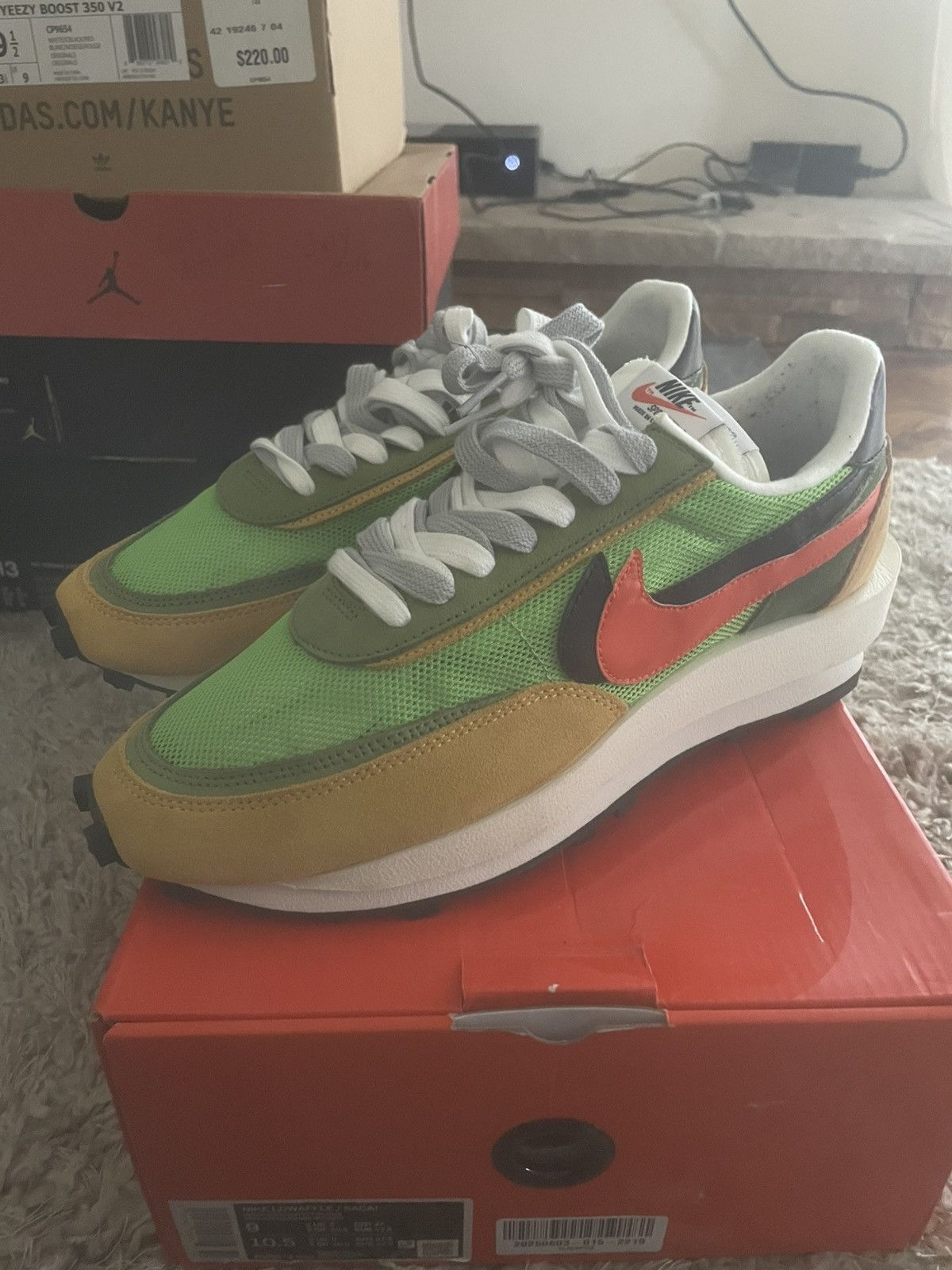 Nike × Sacai Nike Sacai x LDWaffle Green Gusto sz 9 Size US 9 / EU 42 - 1 Thumbnail