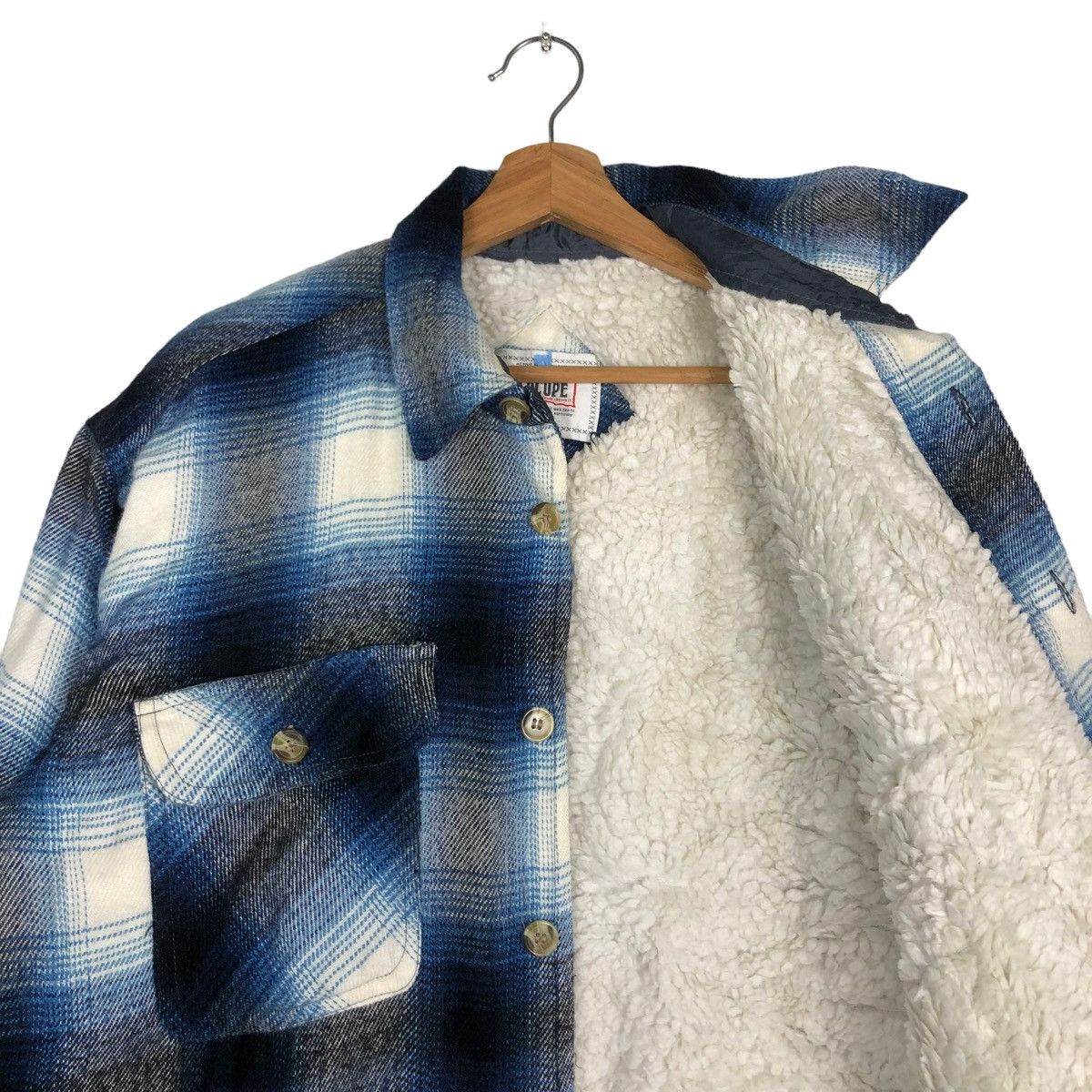 Flannel 🔥VINTAGE FLANNEL SHIRT JACKET SHEARLING LUCUPE ISSEY MIYAKE Size US M / EU 48-50 / 2 - 12 Thumbnail