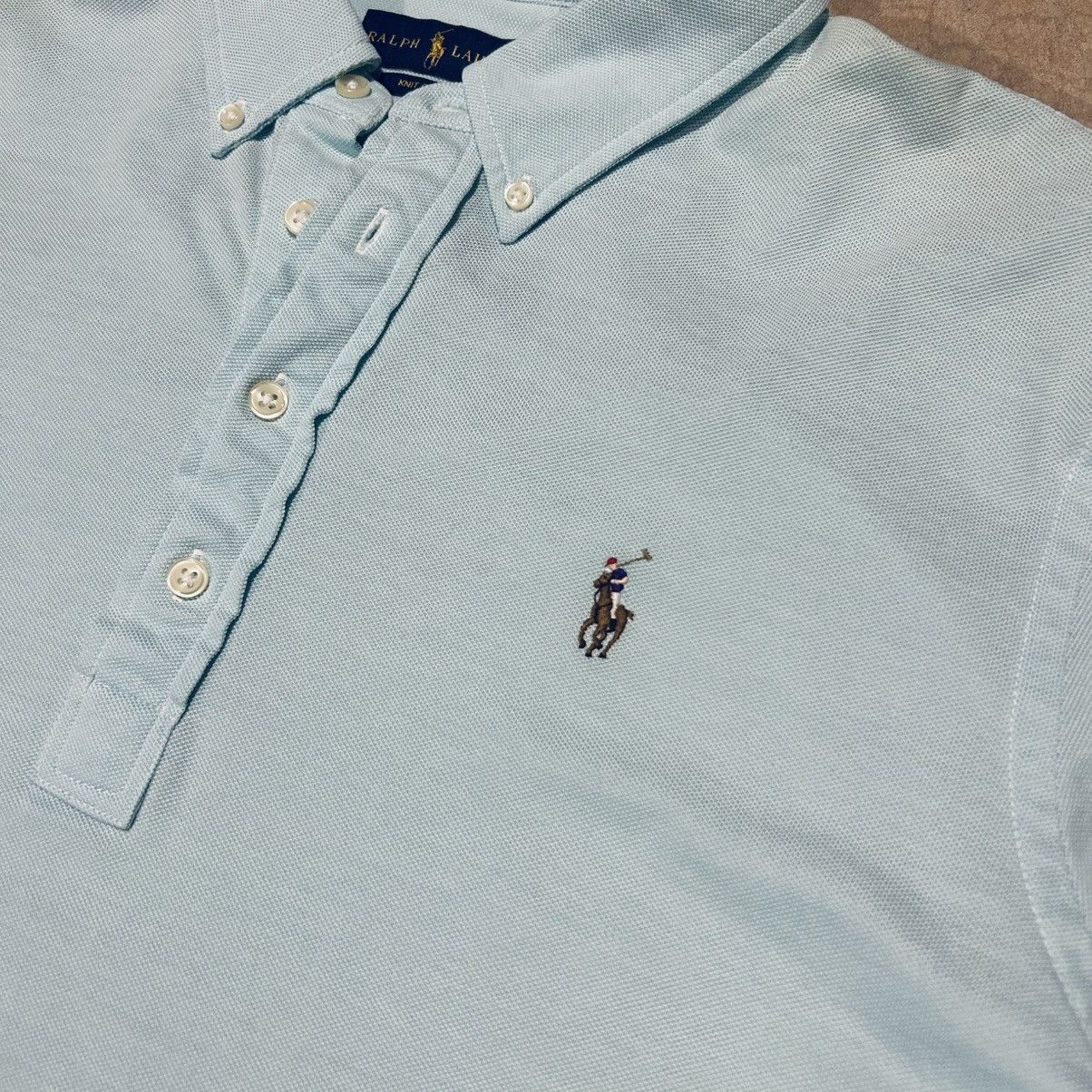 Polo Ralph Lauren × Vintage Polo Ralph Lauren Pony Knit Oxford Collared Polo Shirt Size US XL / EU 56 / 4 - 4 Thumbnail