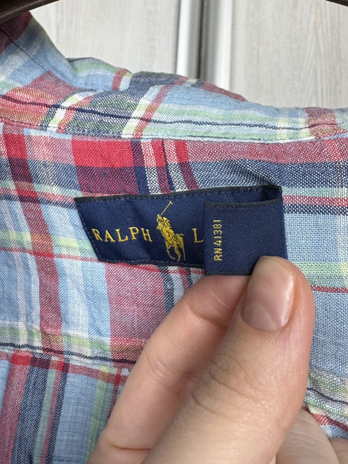 Polo Ralph Lauren Polo Ralph Lauren pure linen checkered multicolour shirt Size US XL / EU 56 / 4 - 10 Thumbnail