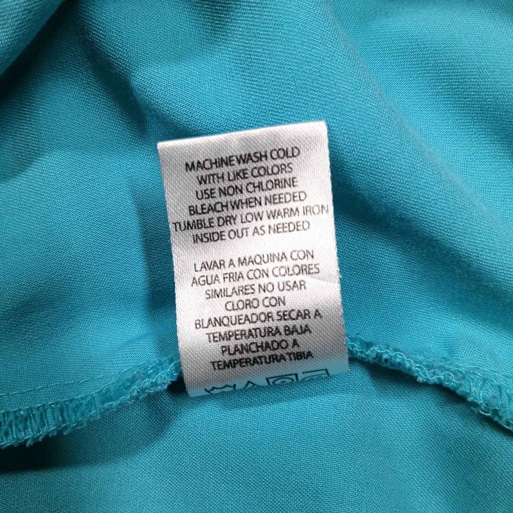 AQUA Healing Hands Purple Label Women's L Scrub Top V-Neck 3 Pocket Aqua Blue Thrive Teal Nursing Medical Workwear - Womens Size L / US 10 / IT 46 - 5 Thumbnail
