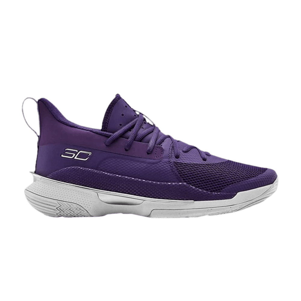 image of Under Armour Curry 7 Team Purple White Shoes, Men's (Size 10)