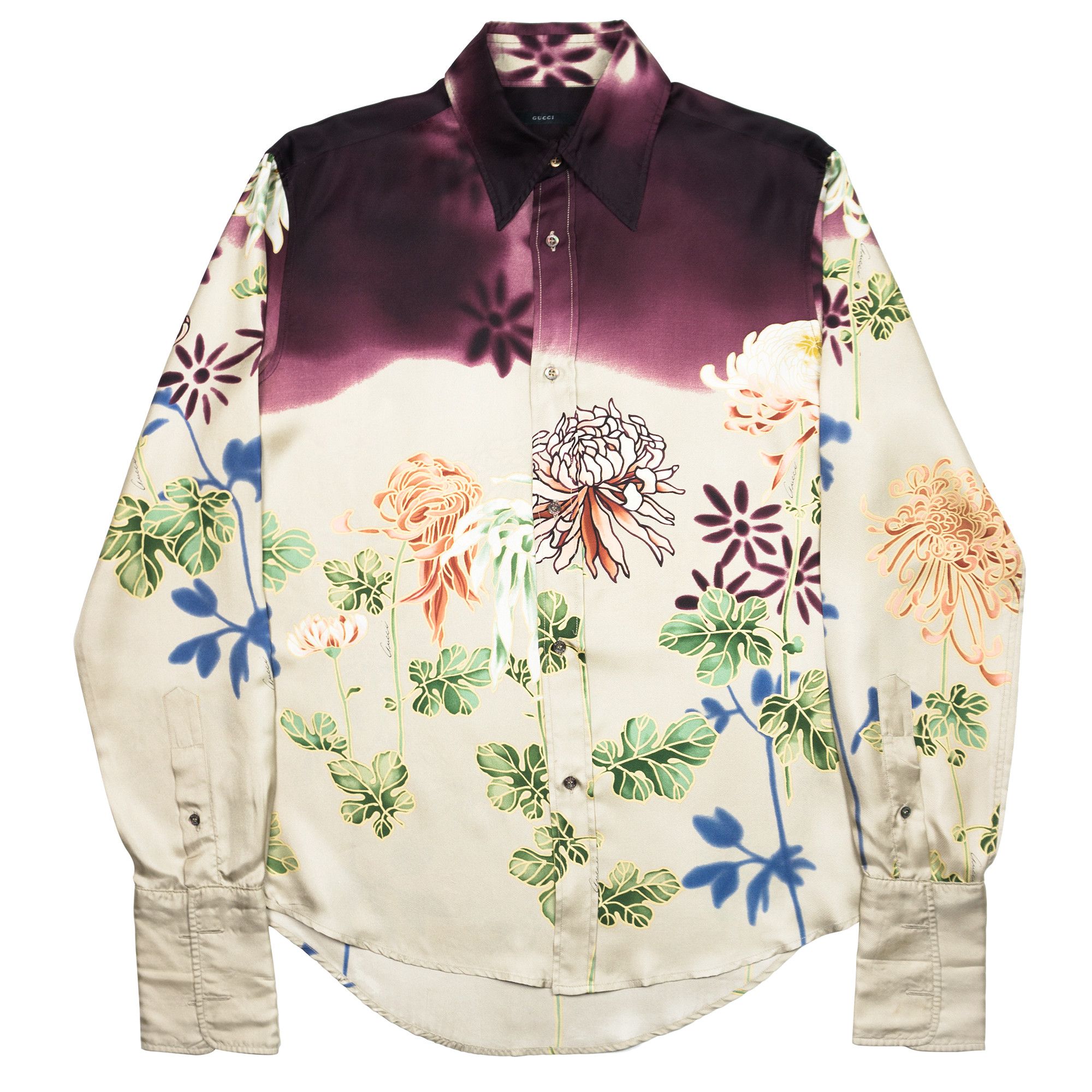 image of Gucci By Tom Ford Ss01 Silk Floral Shirt, Men's (Size Medium)