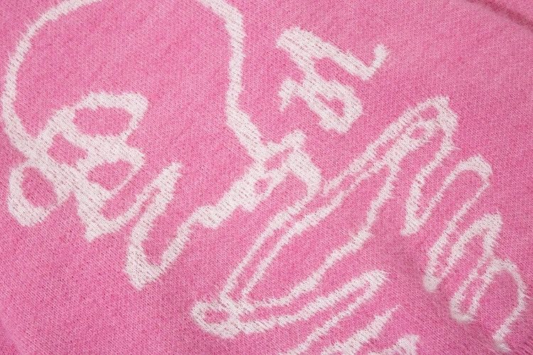 Japanese Brand × Vintage Knitted fluffy sweater skull print pullover patchwork style Size US L / EU 52-54 / 3 - 4 Thumbnail