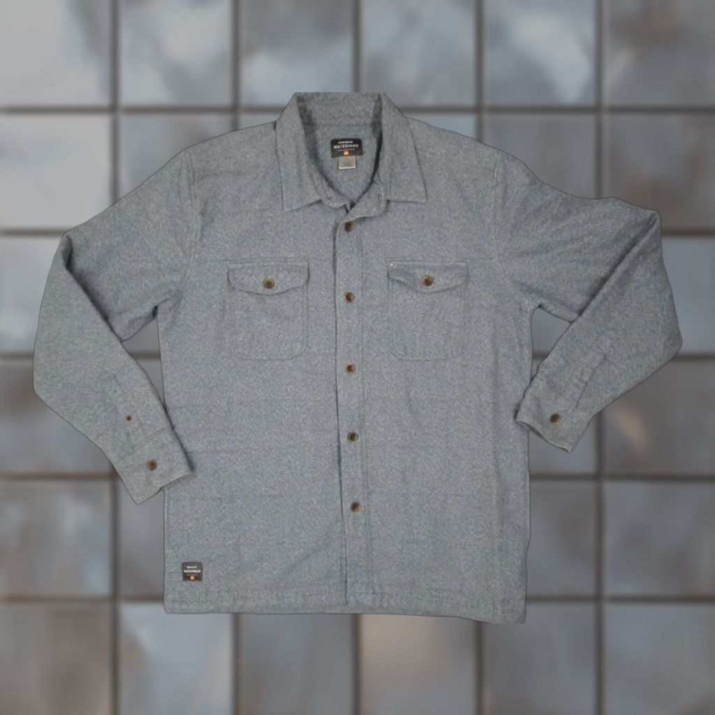 Quiksilver Waterman Jacket Mens Large Blue Lined Shacket Casual Outdoor Hiking