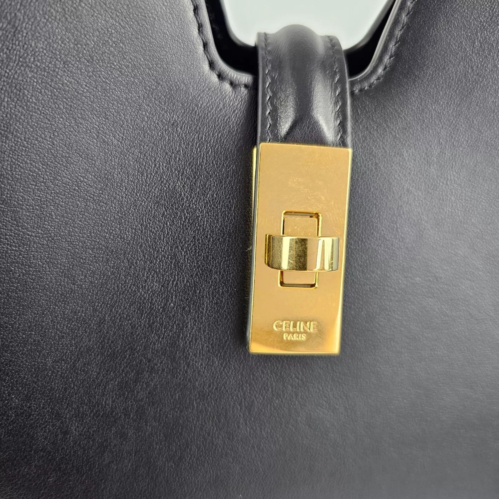 Celine CELINE Camille 16 Medium Black Leather Bag New Size ONE SIZE - 8 Thumbnail