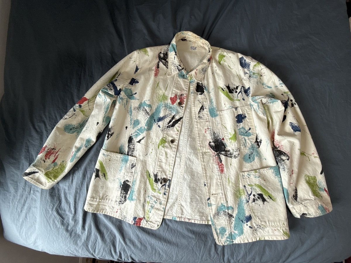 Orslow orSlow 40s Coverall Jacket — Ecru / Paint Print Size US L / EU 52-54 / 3 - 3 Thumbnail
