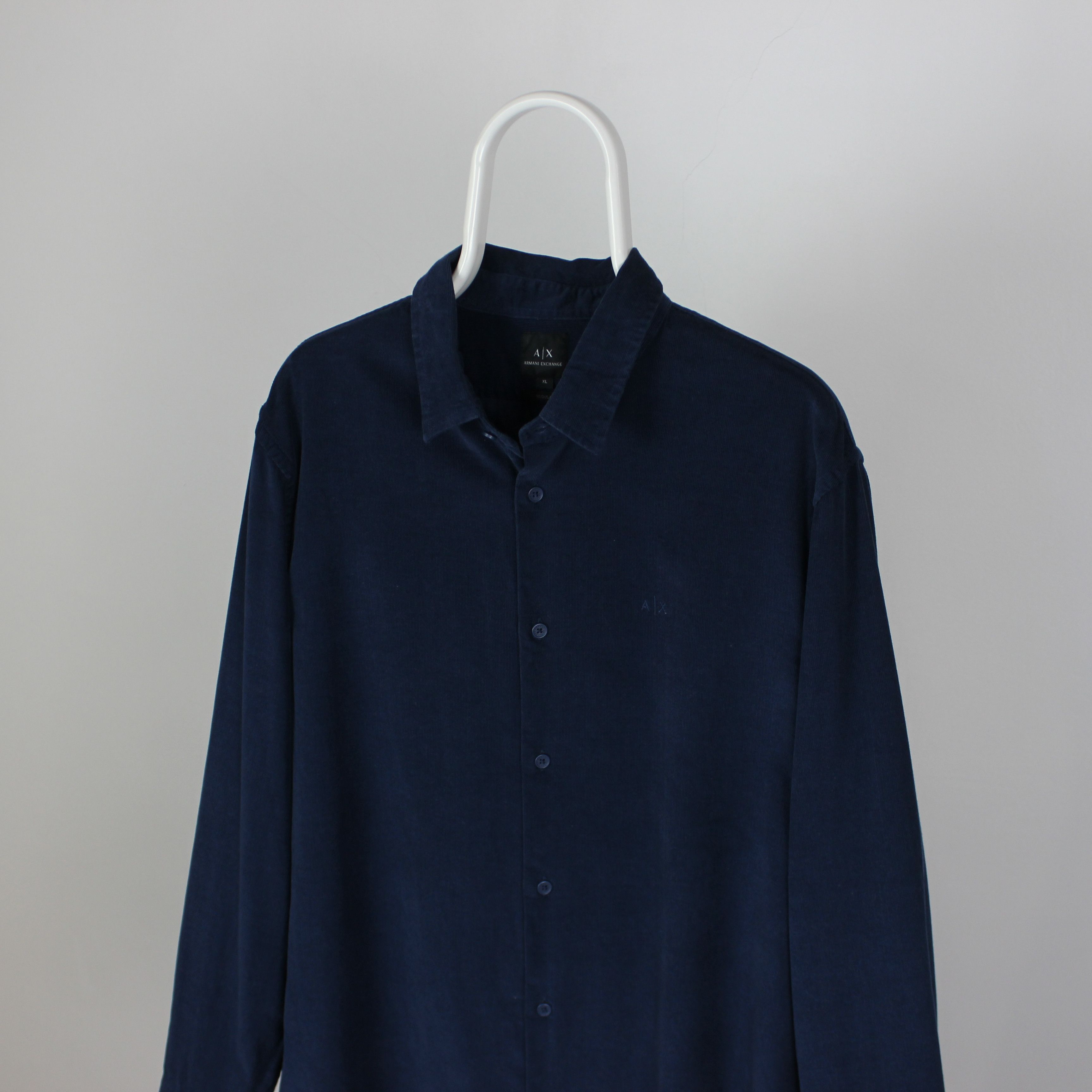 Armani Exchange EA Armani Exchange shirt velvet cotton L XL navy blue Size US XL / EU 56 / 4 - 1 Thumbnail