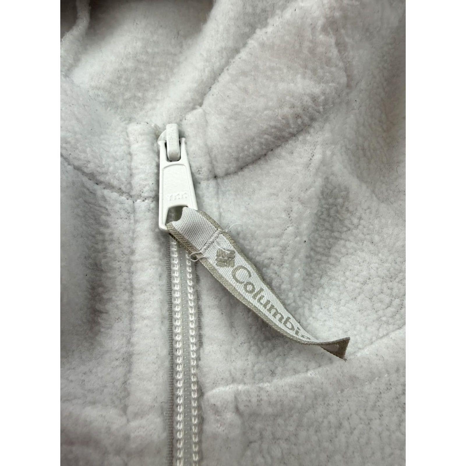 Vintage Columbia Jacket Womens L White Hooded Fleece Full Zip Pockets Cozy Outdoor Size L / US 10 / IT 46 - 4 Thumbnail