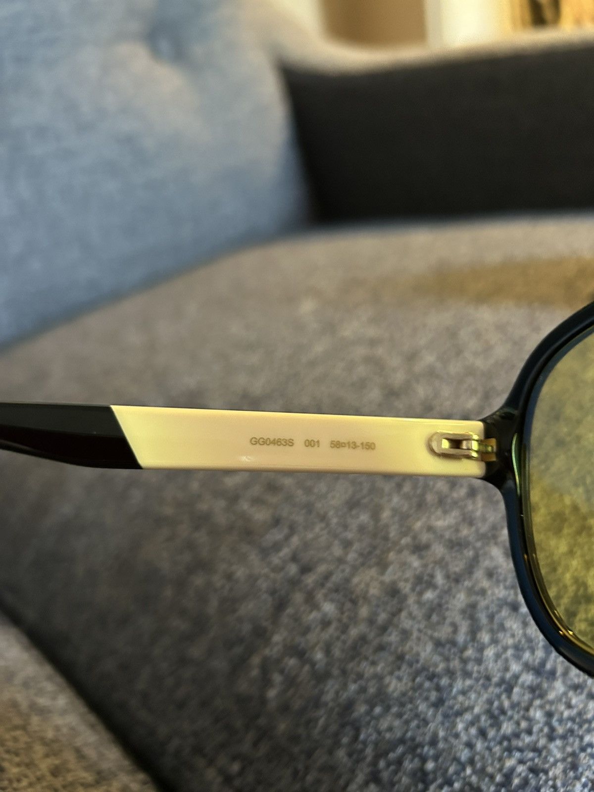 Gucci Gucci GG0463S 001 Oversized Black Acetate Pilot Sunglasses Size ONE SIZE - 9 Thumbnail