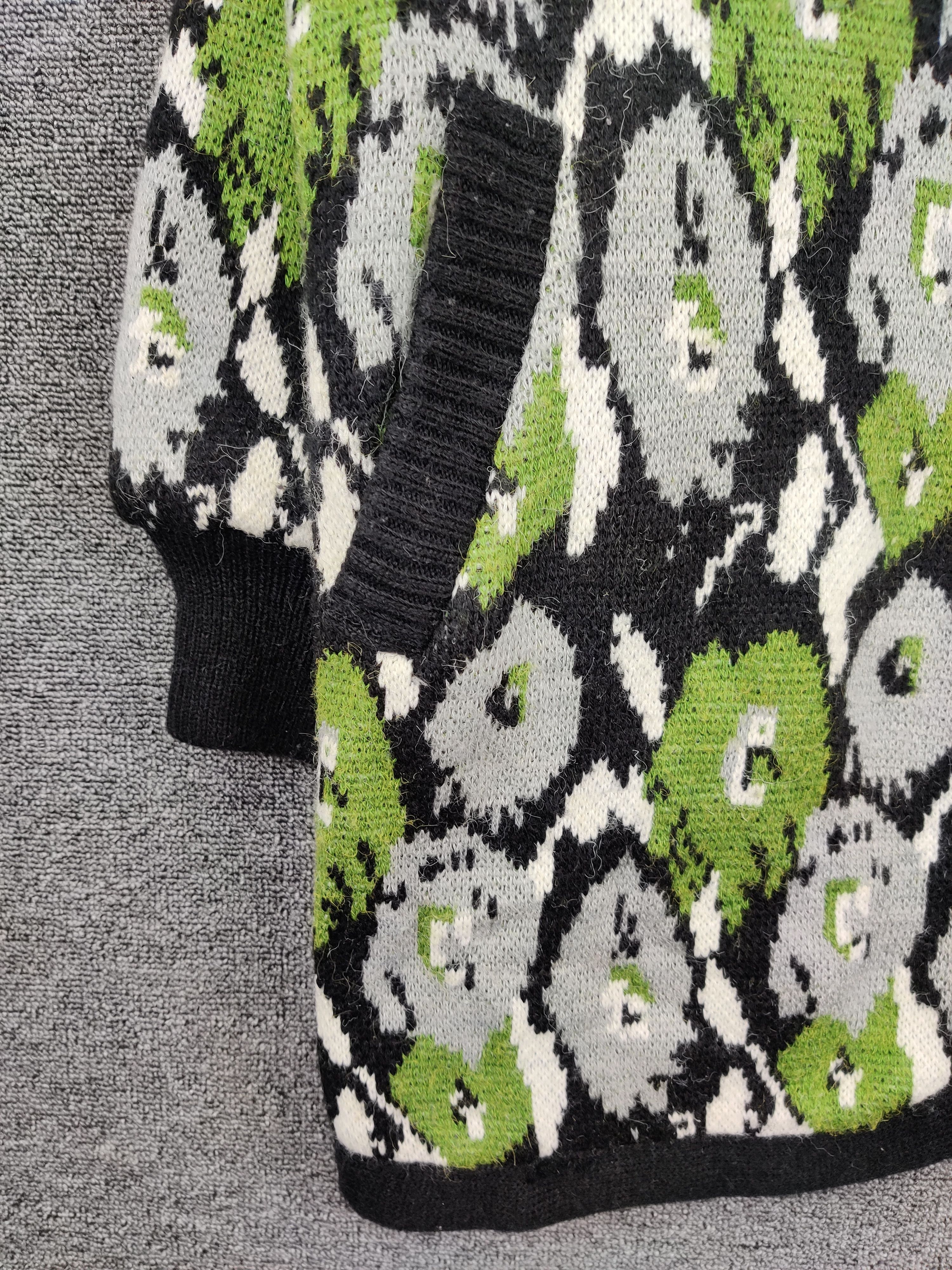 Japanese Brand Vintage Koret Floral Mohair Knit Cardigan Nice Design Size US L / EU 52-54 / 3 - 3 Thumbnail