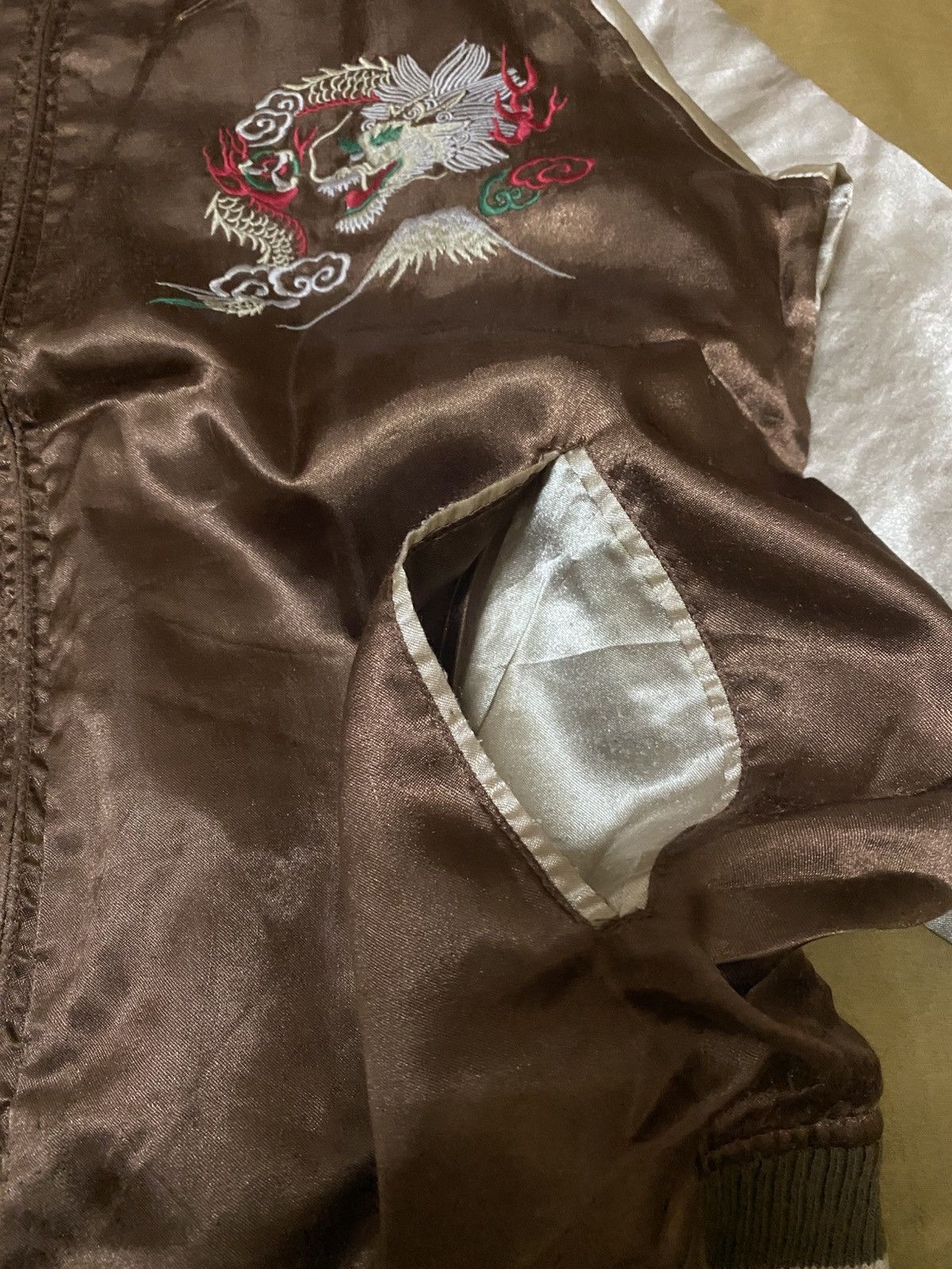 Other Sukajan Embroidery Flying Dragon Motive Souvenier Jacket Size US XL / EU 56 / 4 - 6 Thumbnail