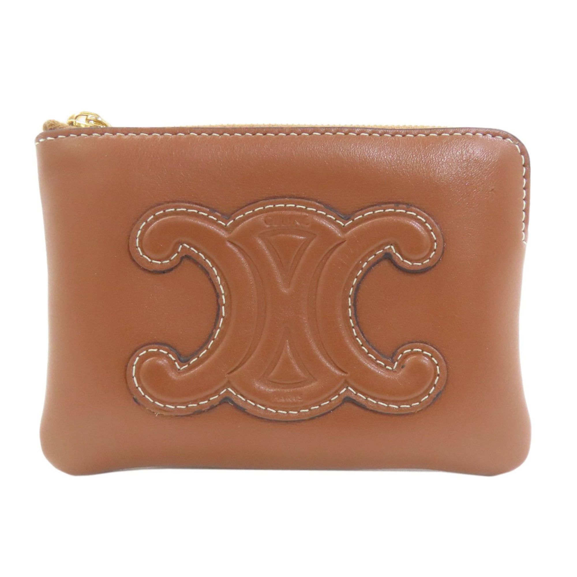 Celine Celine Triomphe Coin Case, Calfskin, Women's Size ONE SIZE - 1 Thumbnail