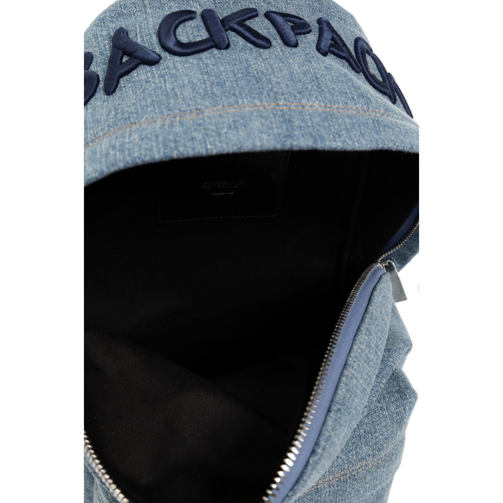Off-White OFF WHITE Jitney Blue Denim Backpack New & Authentic Size ONE SIZE - 4 Thumbnail