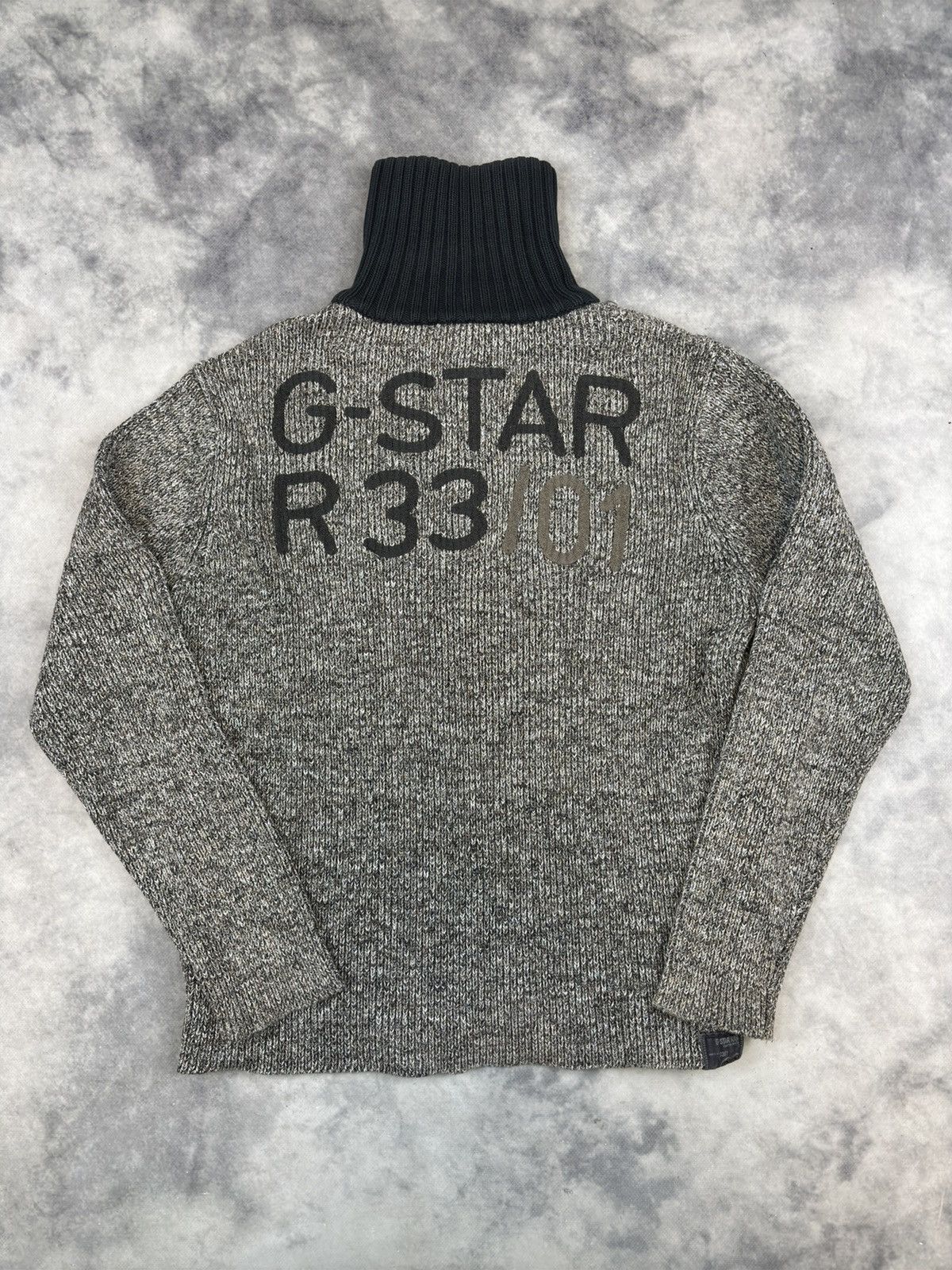 G-Star × Japanese Brand Vintage Brown Grey G Star Raw Striped Japanese Knit Sweater Size US XL / EU 56 / 4 - 1 Thumbnail