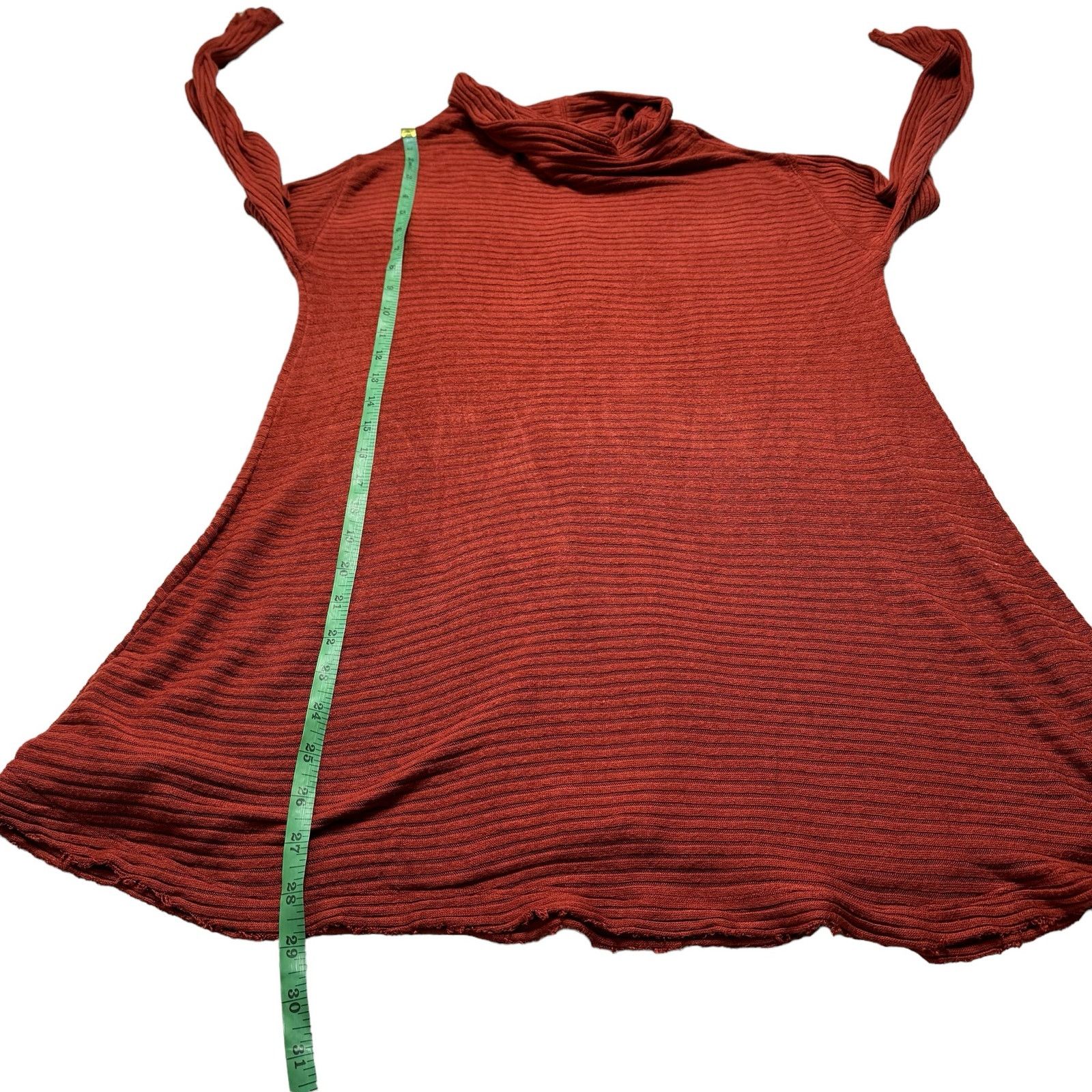 Free People WE THE FREE People Lover Rib Orange Split Mock Top Small Size S / US 4 / IT 40 - 9 Thumbnail