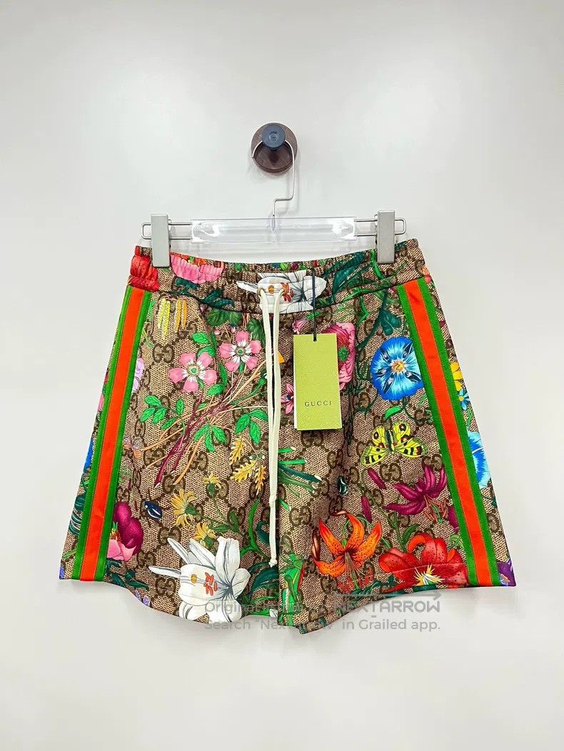 Gucci Gucci Flower GG old flower full logo shorts Size US 31 - 1 Thumbnail