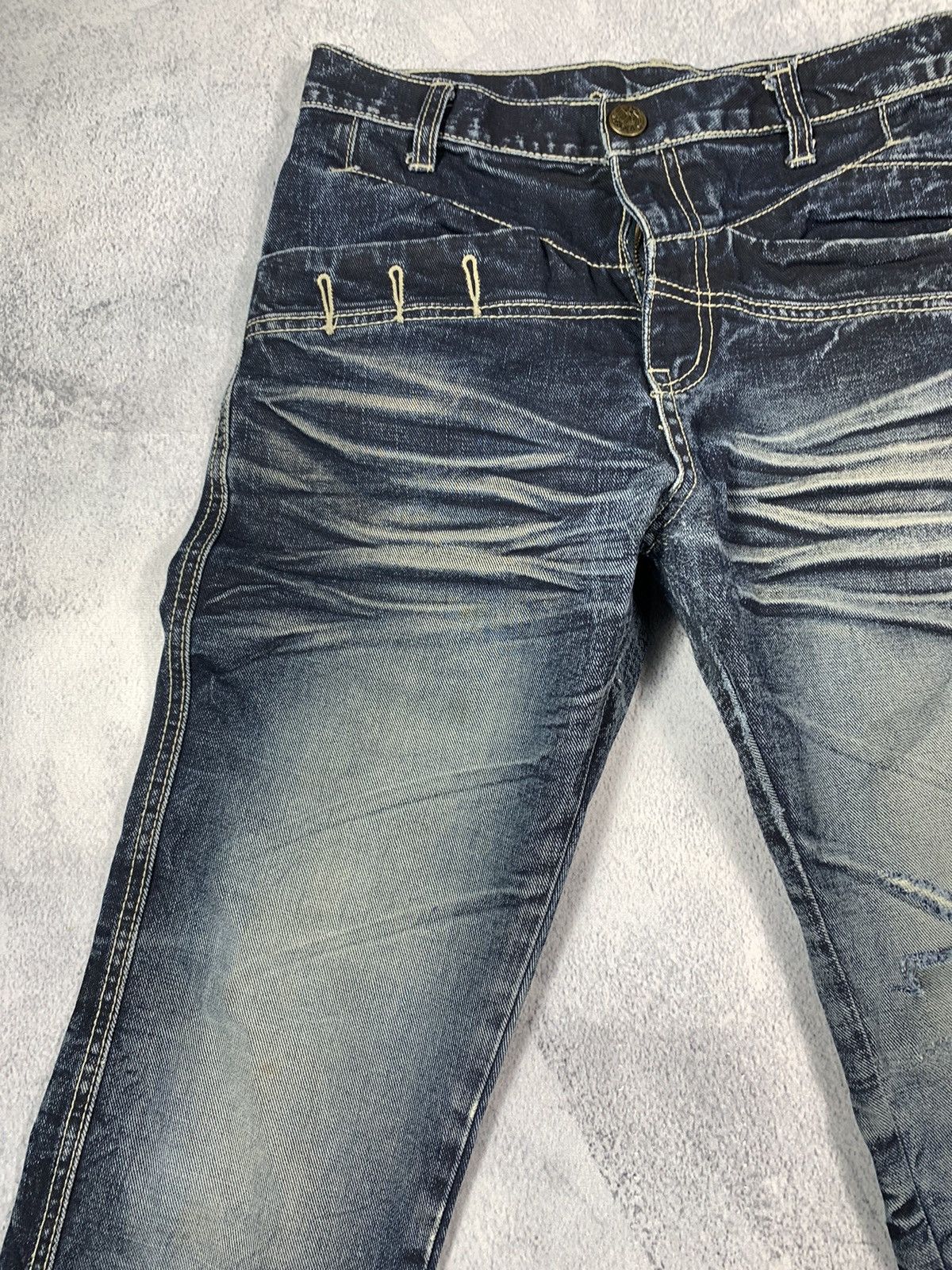 Vintage Vintage Y2K Japanese faded denim jeans streetwear style Size 29" - 4 Thumbnail