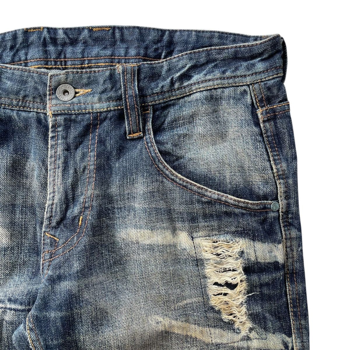 If Six Was Nine 2000s Hideaways - Flare Patchwork Distressed Jeans Size US 32 / EU 48 - 6 Thumbnail