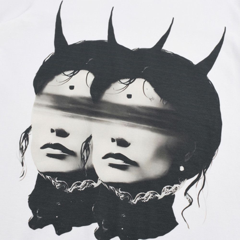 Japanese Brand Men's Casual Loose-Fit T-Shirt with Face Print Size US M / EU 48-50 / 2 - 3 Thumbnail