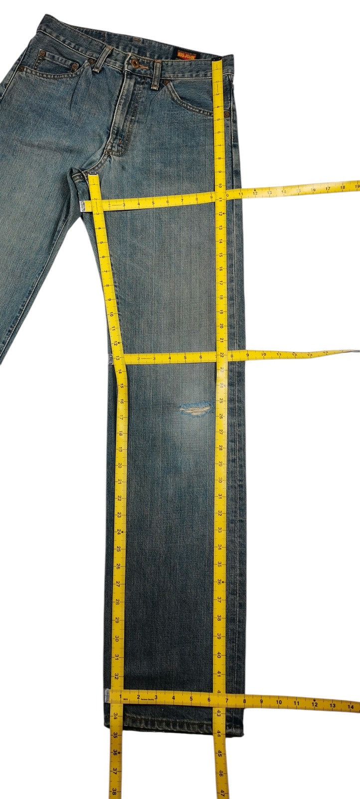Vintage Big John Mudwash Distressed Jeans Size US 28 / EU 44 - 10 Thumbnail