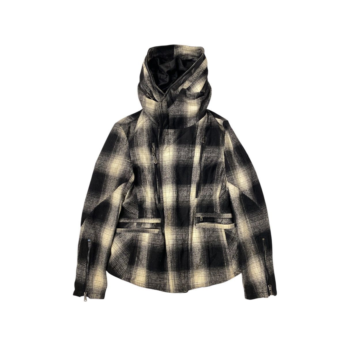 JACKROSE Jackrose Asymmetrical Bono Wool Jacket Checkered Multipocket Size US M / EU 48-50 / 2 - 1 Thumbnail