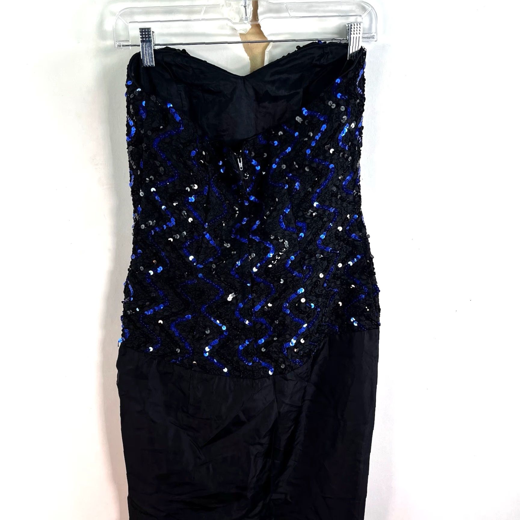 Vintage VINTAGE Gunne Sax Dress Ball Gown Strapless Sequin Knee Length Party Cocktail 80’s Holiday Blue Size 10 Womens Size L / US 10 / IT 46 - 5 Thumbnail