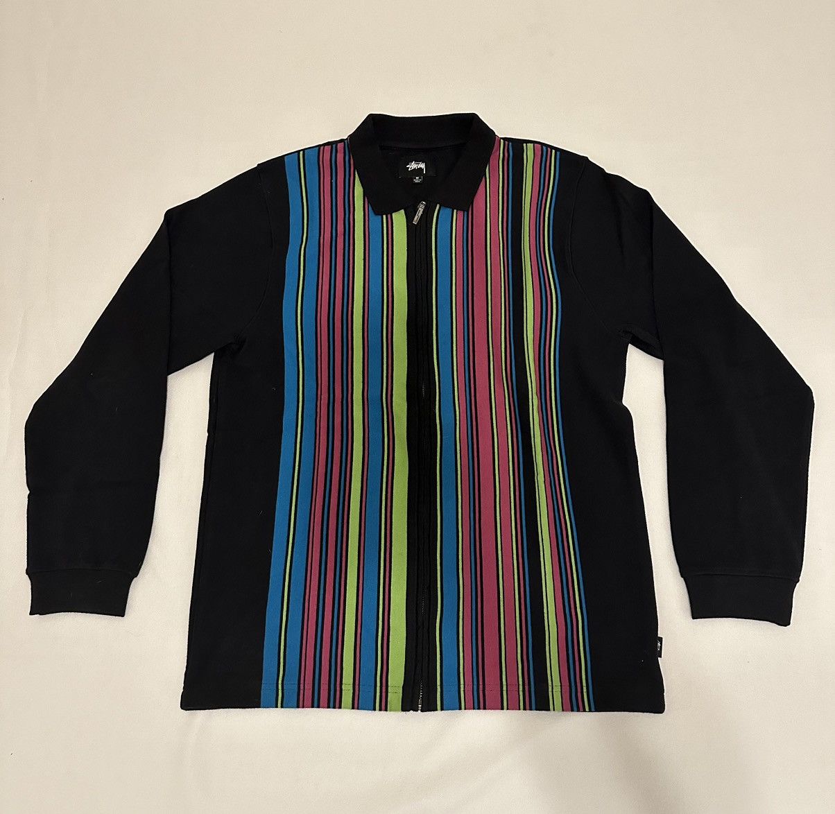 image of Stussy Zip Sweater Cardigan in Black, Men's (Size Medium)