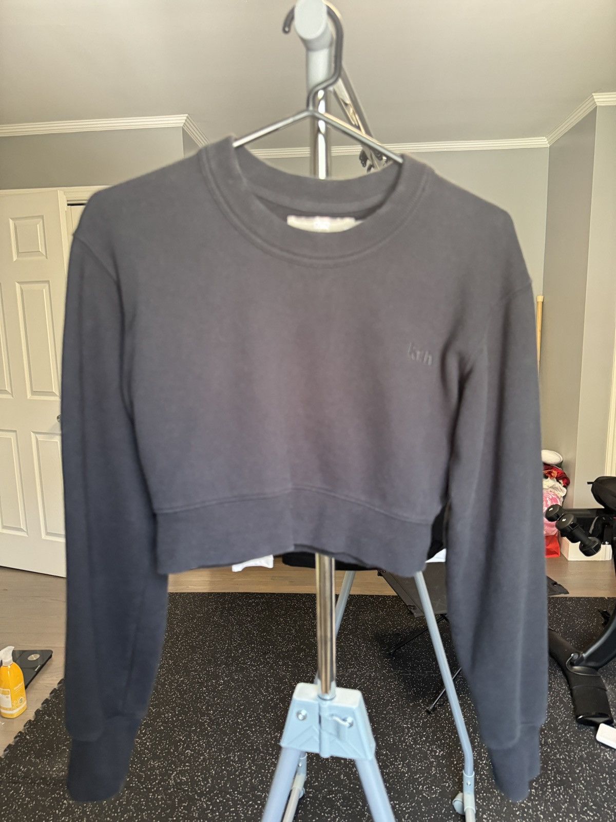 Kith all black long sleeved crop top