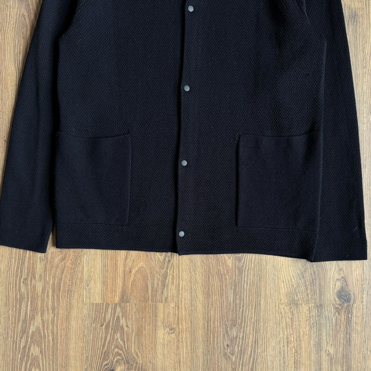 Cos COS Wool Knit Cardigan Snap Button Men’s L Navy Size US L / EU 52-54 / 3 - 3 Thumbnail