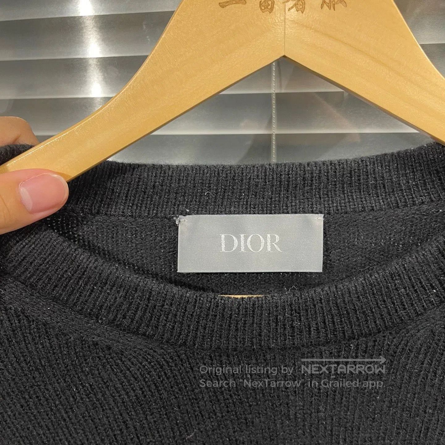 Dior Dior Black Knit Sweater with Nameplate. Size US XXL / EU 58 / 5 - 3 Thumbnail