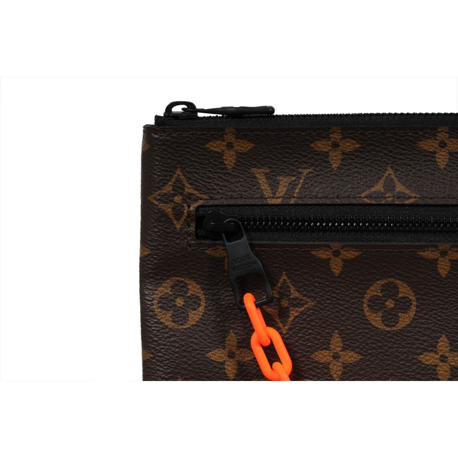 Louis Vuitton Virgil Solar Ray Pouch Orange Brown Canvas Monogram Size ONE SIZE - 4 Thumbnail