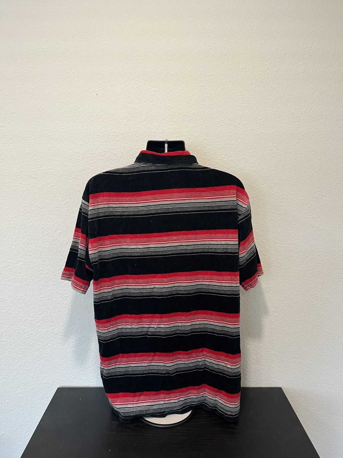 Lost Enterprises × Vintage Y2K lost enterprises velour striped polo shirt Size US L / EU 52-54 / 3 - 2 Thumbnail